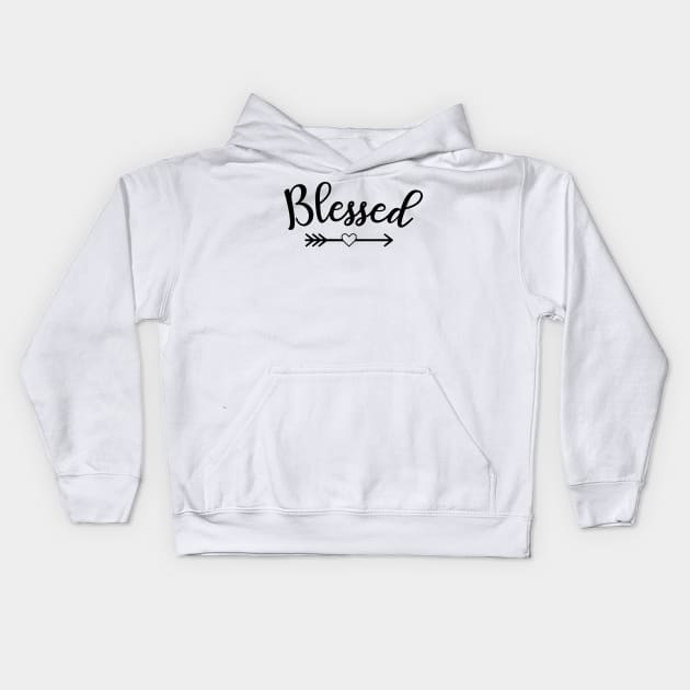 Blessed Thanksgiving Kids Hoodie by animericans